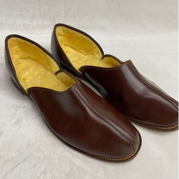 Beautiful vintage men\'s slippers with fleece lining Sz 13 main image 6